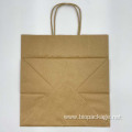 Customized logo print big brown kraft paper bag